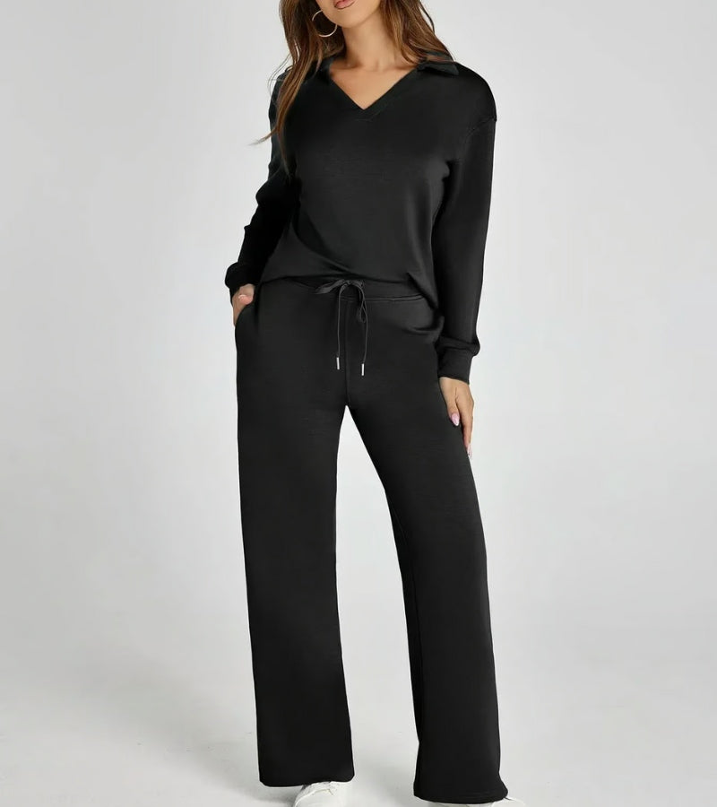 Livia | Dvoudílný komplet s kalhotami do zvonu