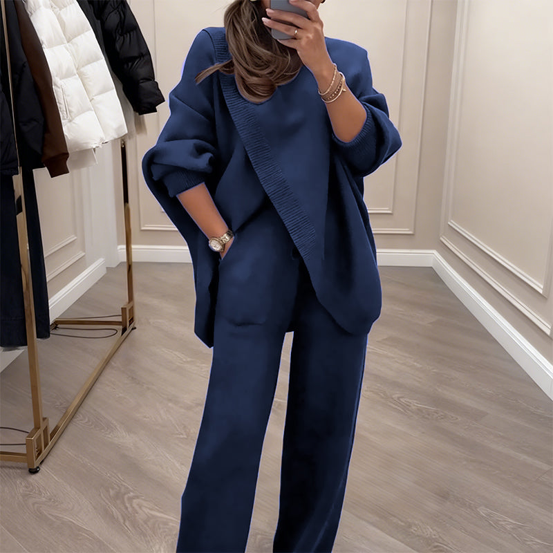 Asymetrický Svetr + Široké Kalhoty