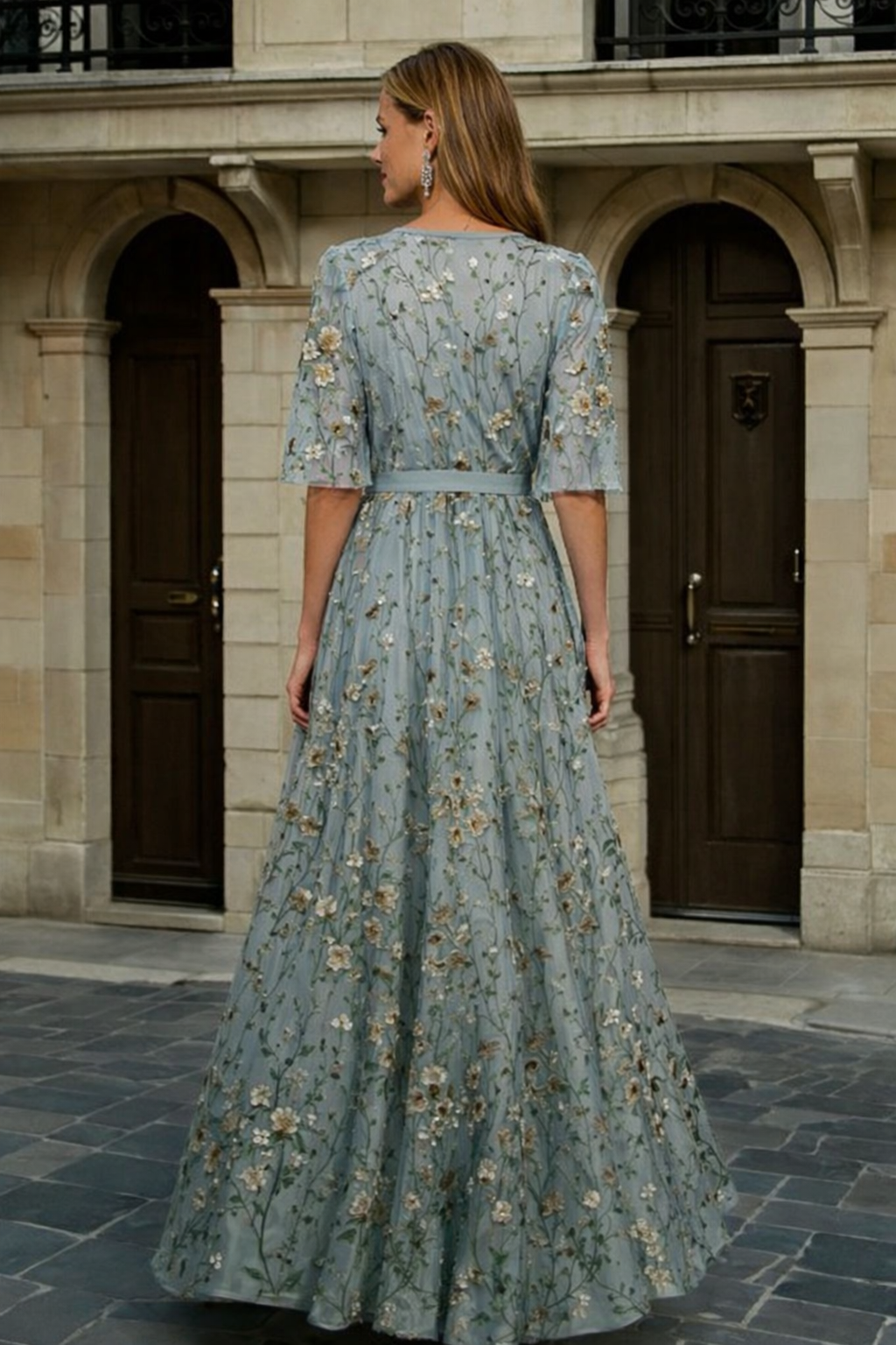 Hazel - Elegantní V-krční Boho Šaty