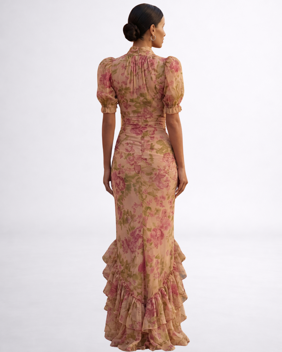Rosario | Dlouhé květinové šaty z chiffon