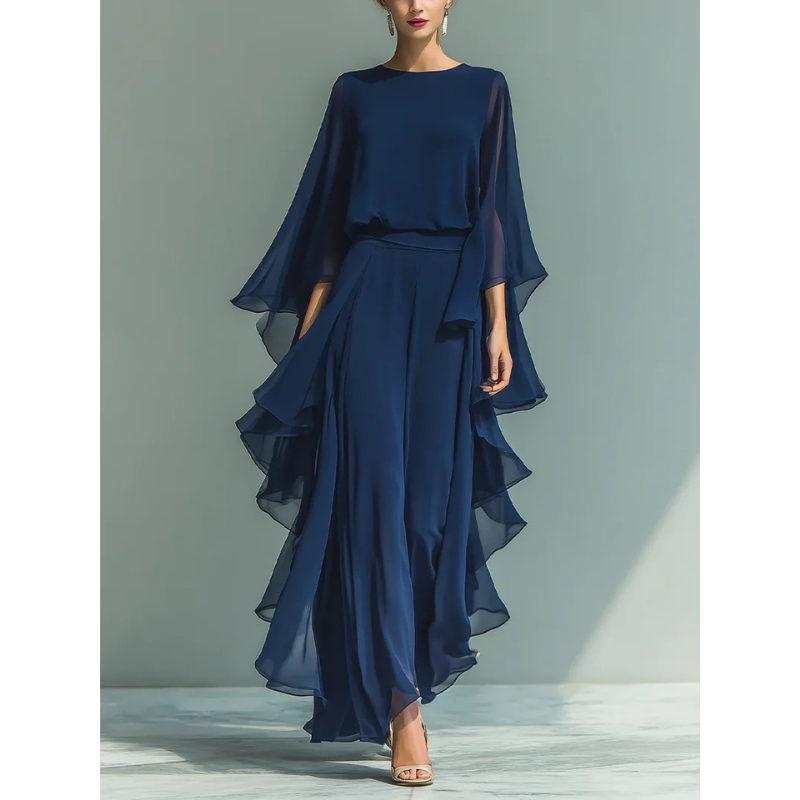 Aurora | Elegantní kompletní souprava z chiffon s volány