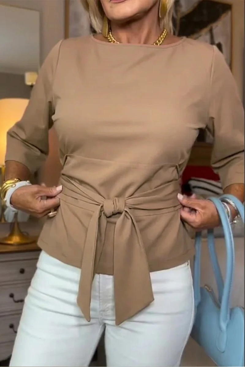 Daria™ | Stylový top s mašlí v pase