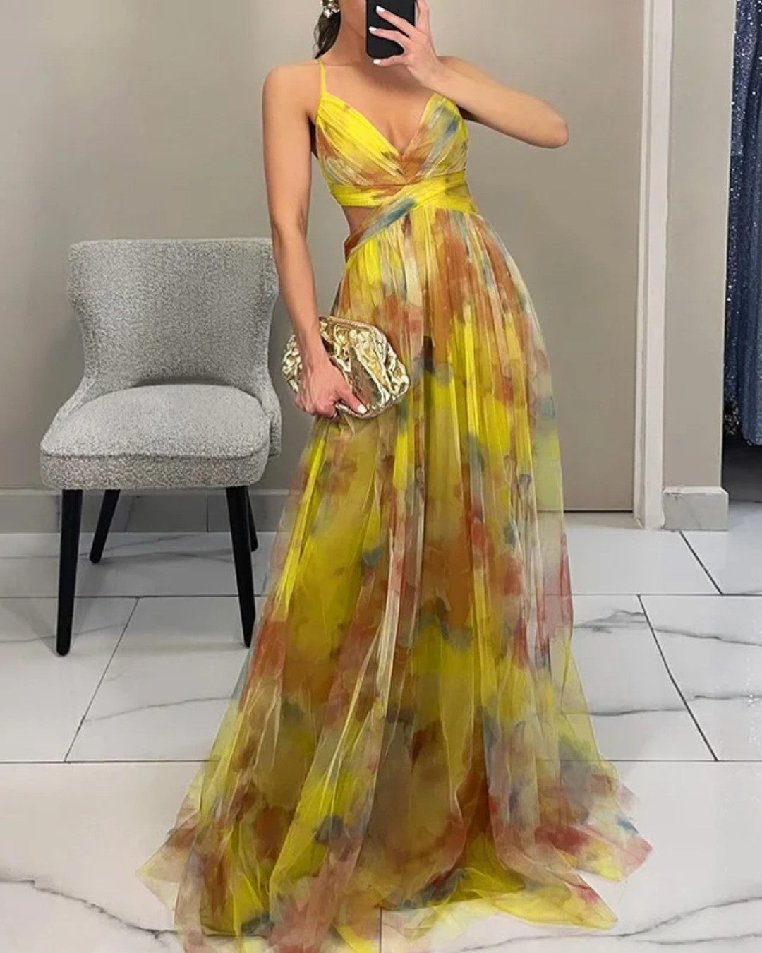 Giselle - Kouzelné maxi šaty s květinovým potiskem