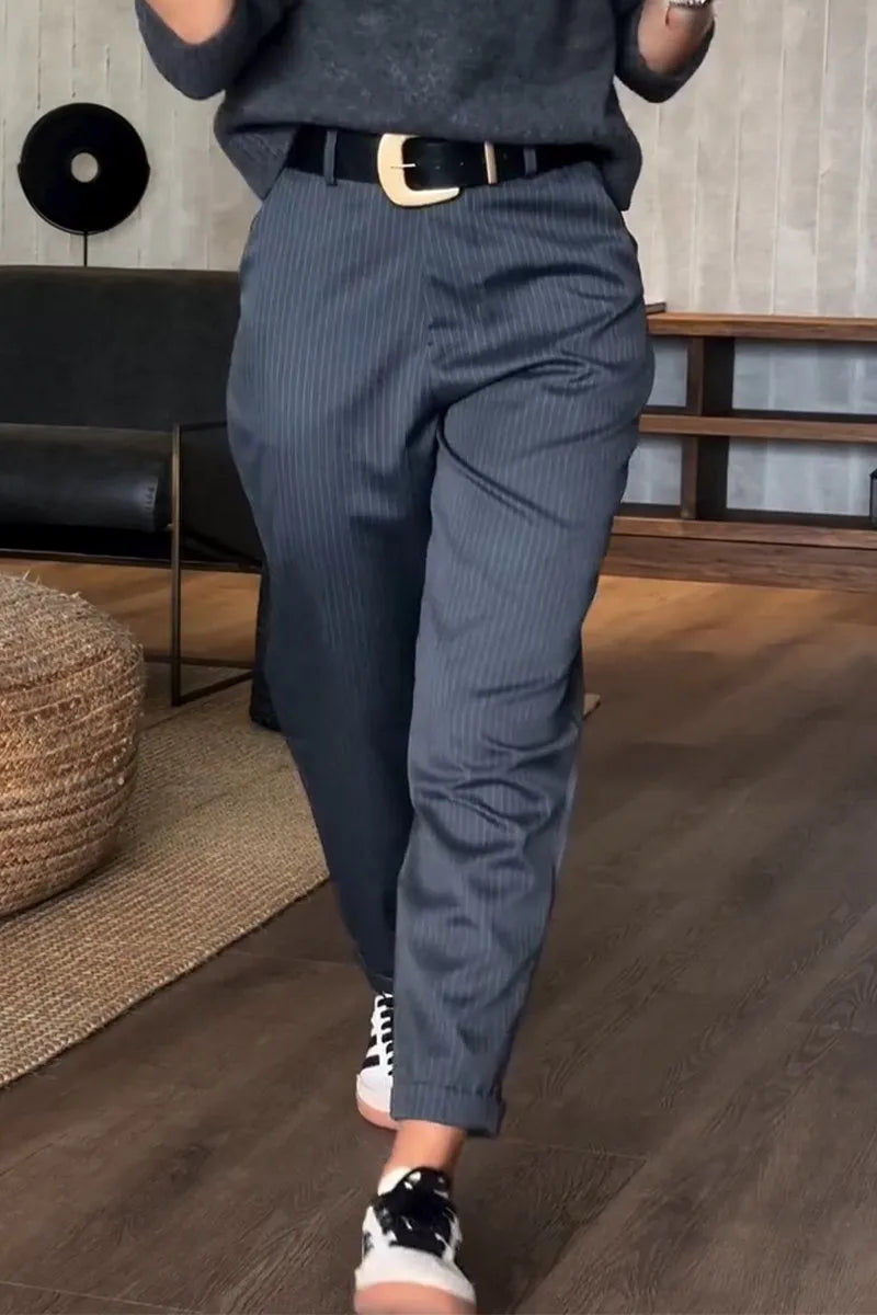 MATHILDA | Elegantní kalhoty s pruhy, které lichotí postavě