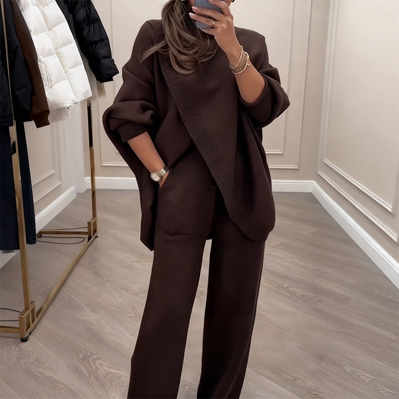 Asymetrický Svetr + Široké Kalhoty