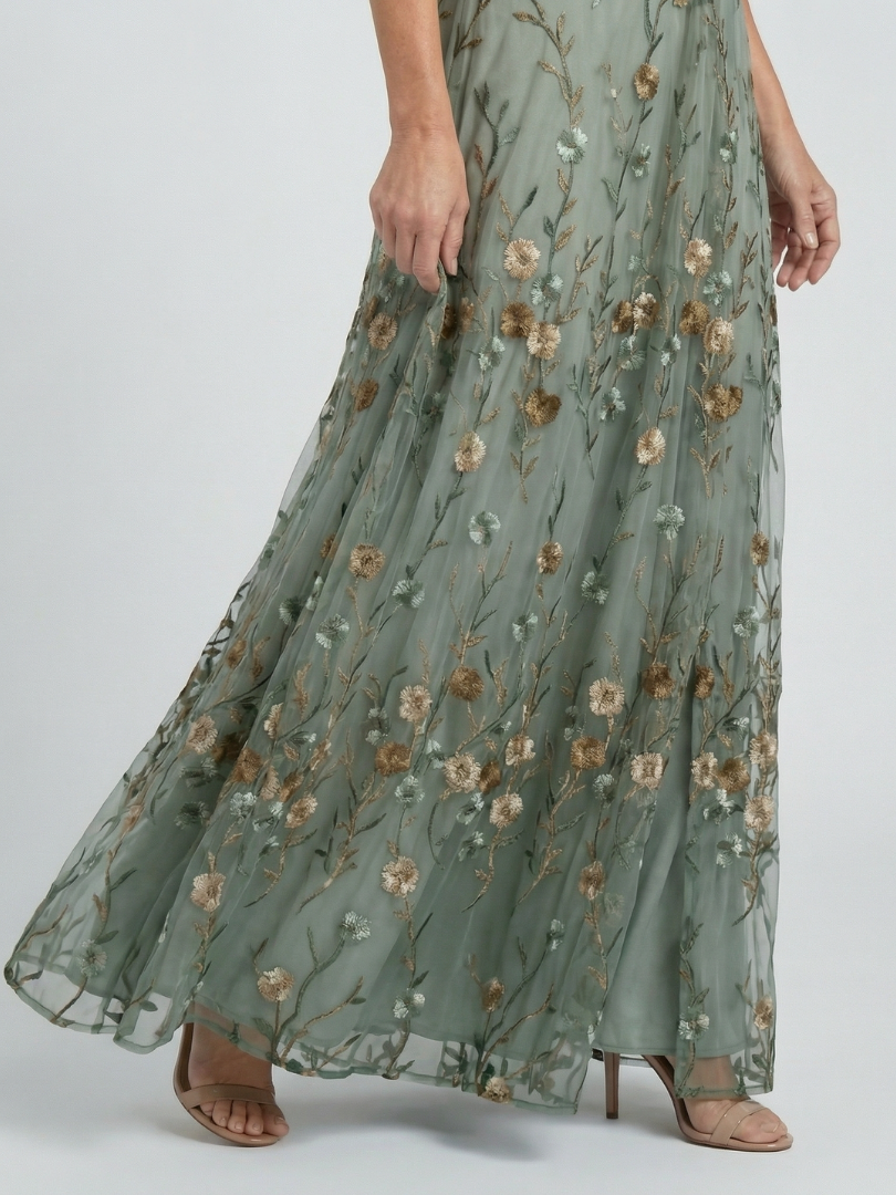 Selora | Maxi halter šaty s květinovým vzorem Bloom
