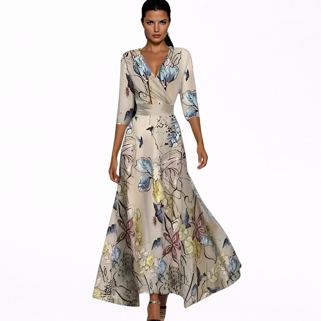 Emilia | Maxi Květnové Elegantní Šaty