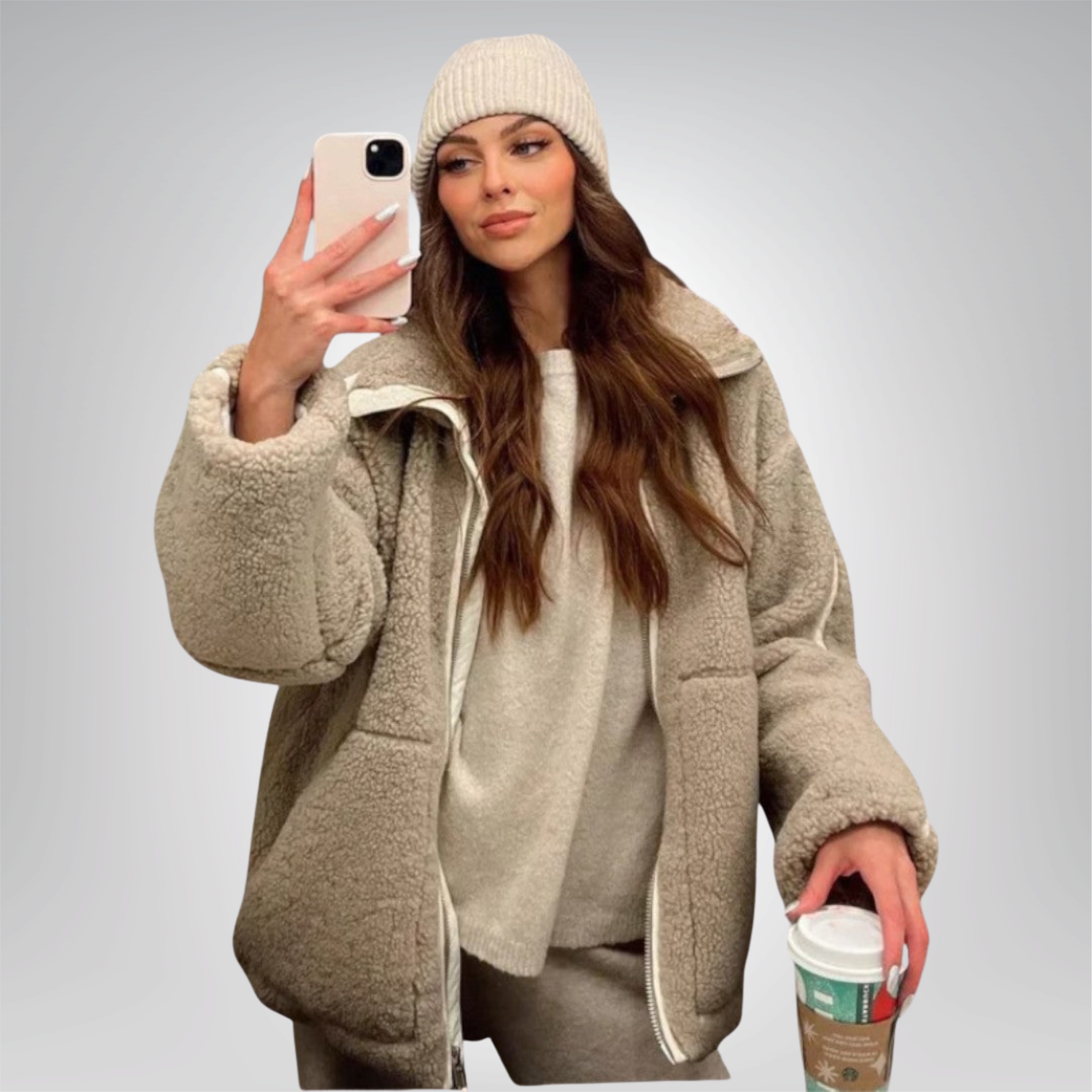 Kaja - Měkký plyšový kabát