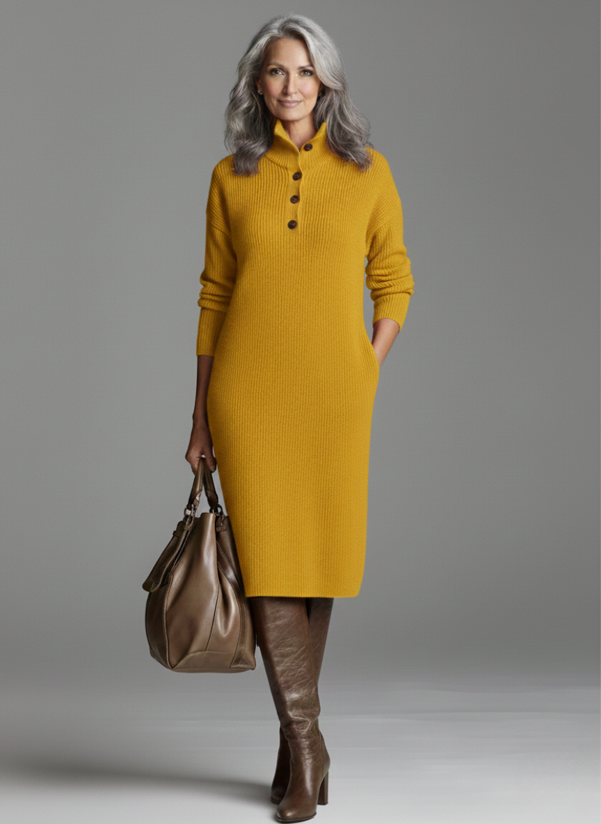 Britt | Elegantní žebrované midi šaty