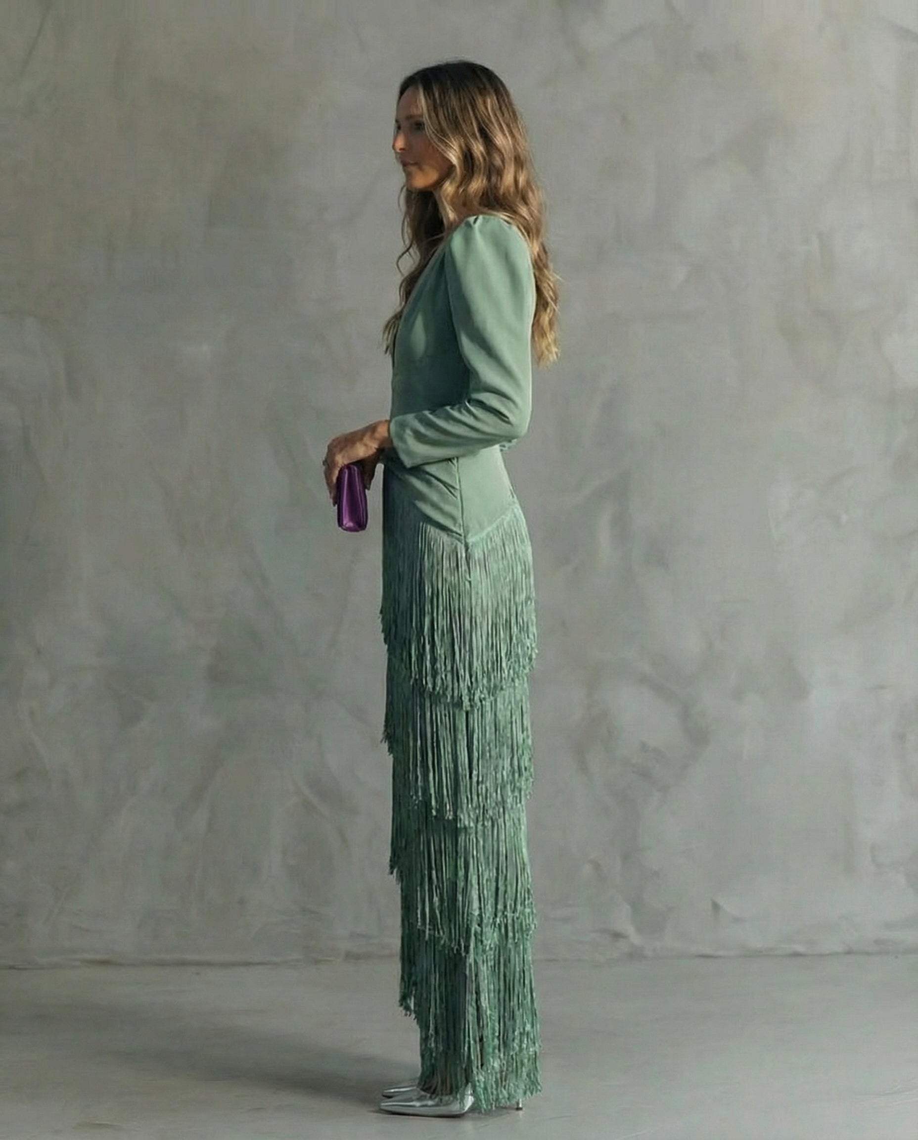 Clara™ | Elegantní midi šaty s třásněmi
